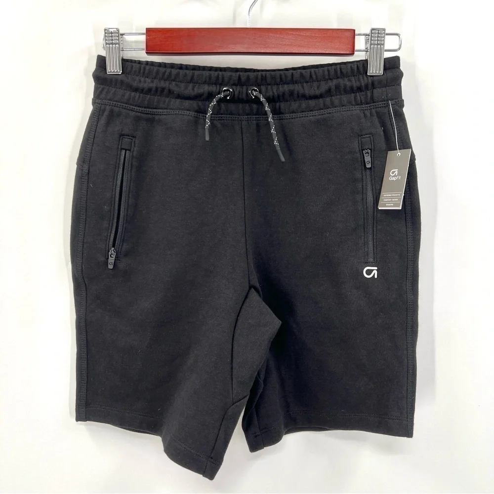 NWT GAP FIT Girl's Black Athleisure Sweat Shorts Size 12